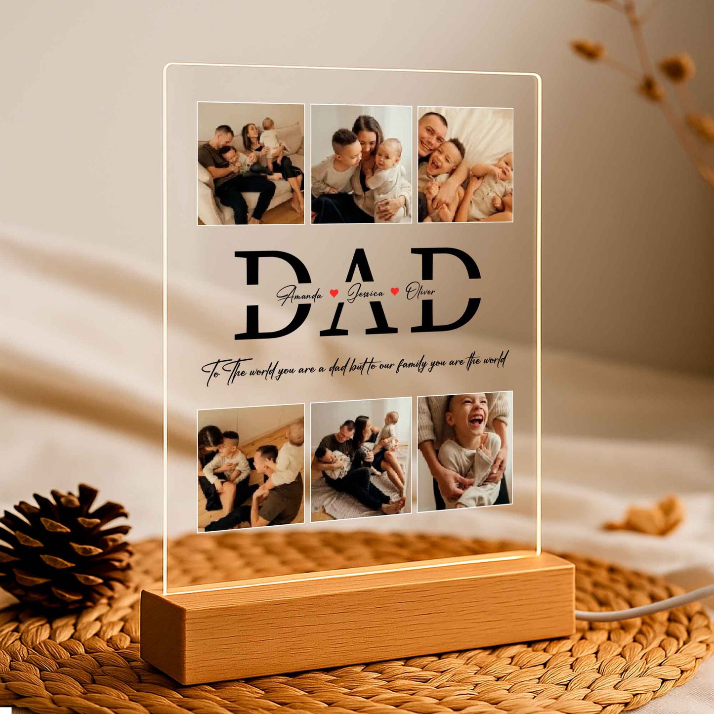 Personalized Dad Photo Gift – Custom Father’s Day Keepsake from Kids