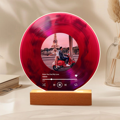 Custom Anniversary Vinyl – Photo + Our Song, Personalized Couple Keepsake Gift for Wedding & Anniversary