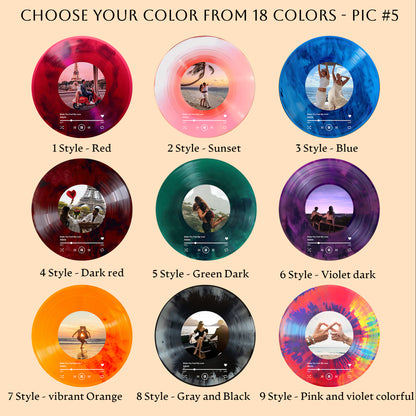 Custom Anniversary Vinyl – Photo + Our Song, Personalized Couple Keepsake Gift for Wedding & Anniversary