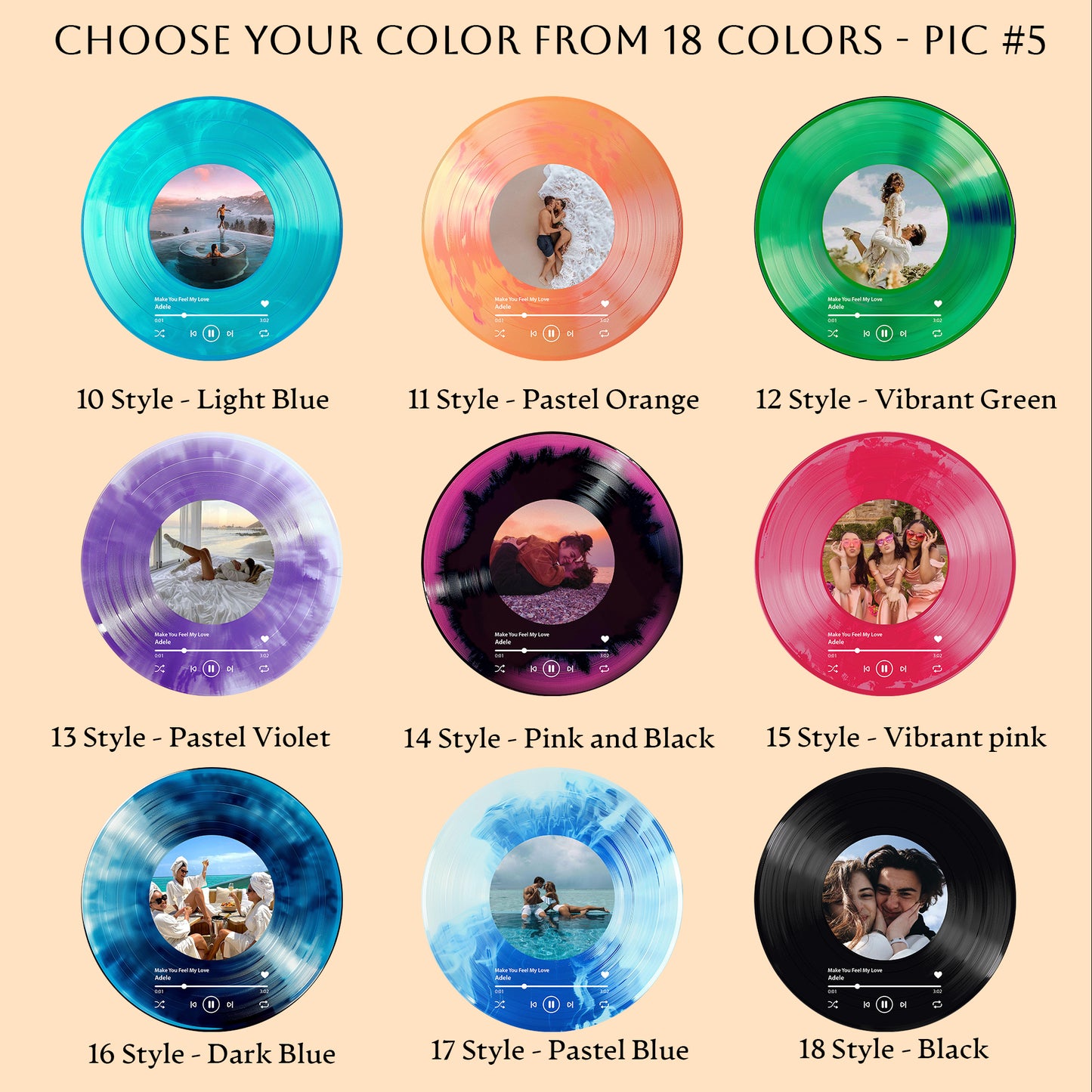 Custom Anniversary Vinyl – Photo + Our Song, Personalized Couple Keepsake Gift for Wedding & Anniversary