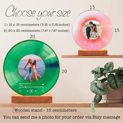 Custom Anniversary Vinyl – Photo + Our Song, Personalized Couple Keepsake Gift for Wedding & Anniversary