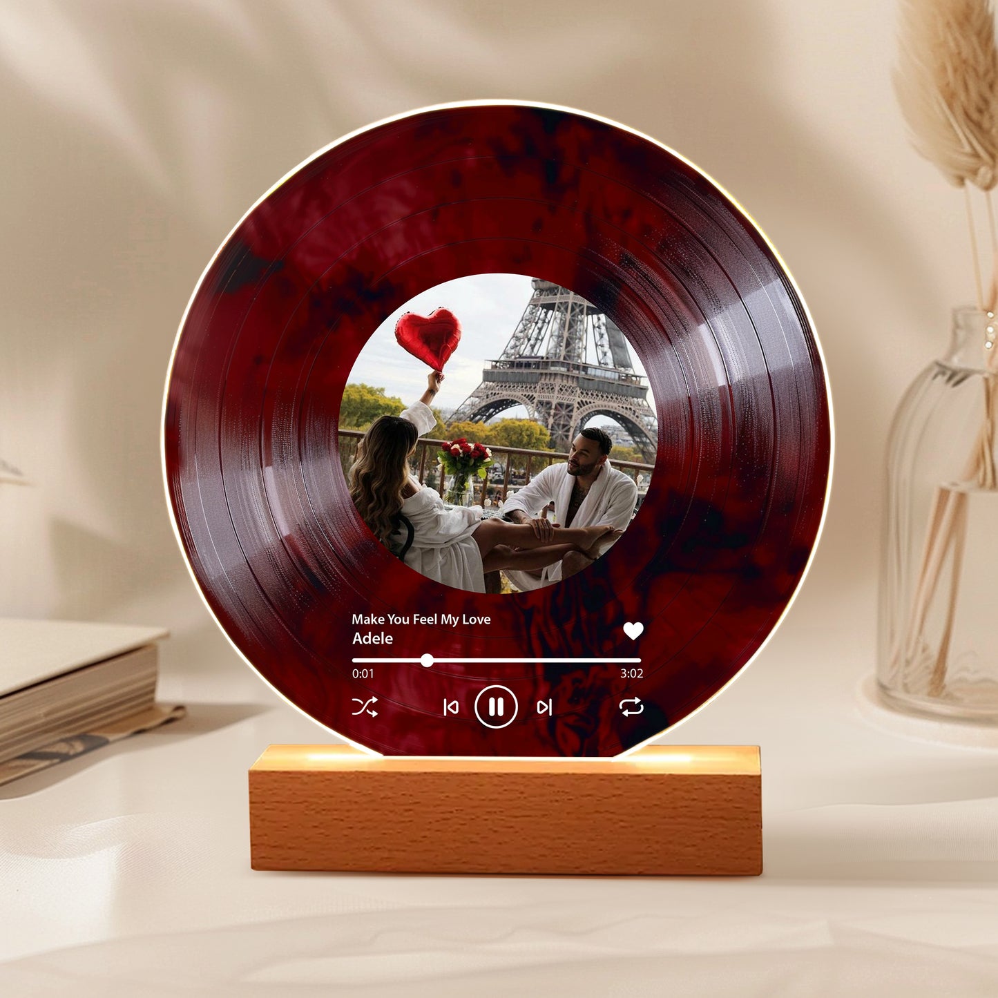 Custom Anniversary Vinyl – Photo + Our Song, Personalized Couple Keepsake Gift for Wedding & Anniversary