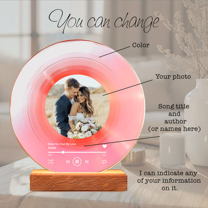 Custom Anniversary Vinyl – Photo + Our Song, Personalized Couple Keepsake Gift for Wedding & Anniversary