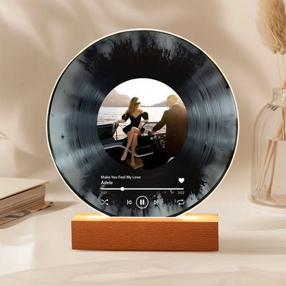 Custom Anniversary Vinyl – Photo + Our Song, Personalized Couple Keepsake Gift for Wedding & Anniversary